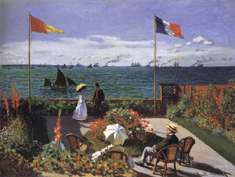 Claude Monet Garden at Sinte-Adresse oil painting picture